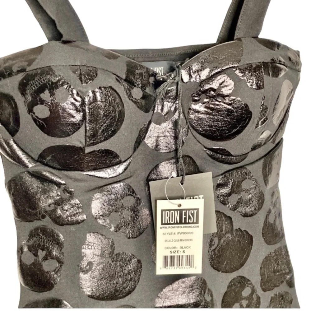 Iron Fist NWT Size Small Skullz club mini dress - Picture 3 of 14